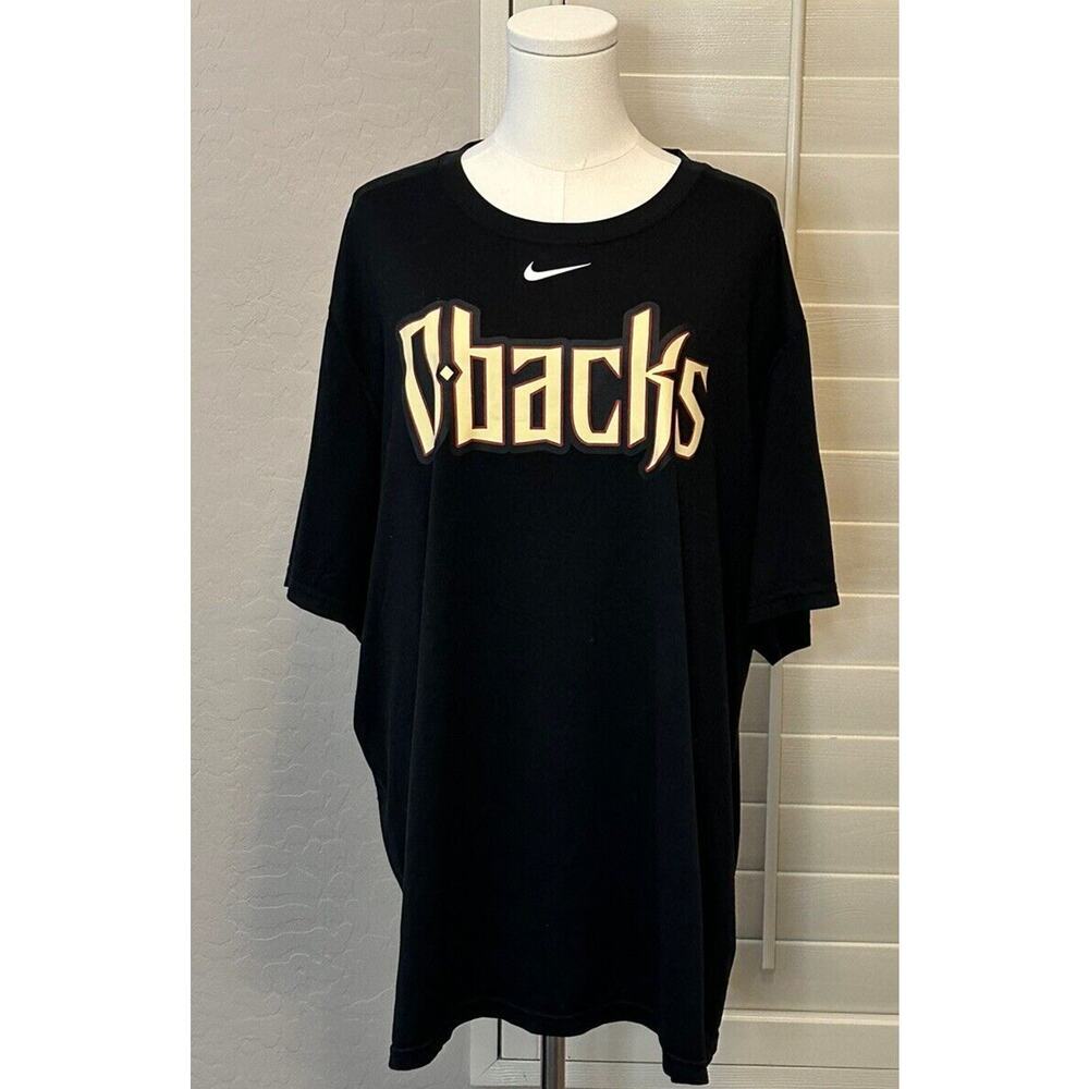 Nike Arizona Diamondbacks T Shirt‎ Mens 2XL Black Baseball MLB Short Sleeve